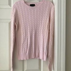 Sutton Studio Pink cable knit women’s sweater. Med